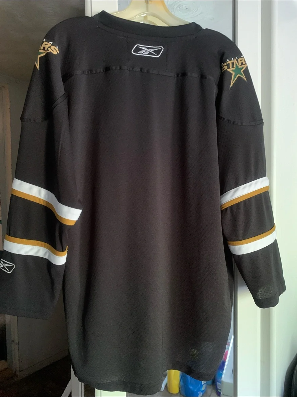 Vintage Reebok Dallas Black and Gold Hockey Jersey